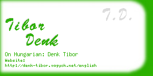 tibor denk business card
